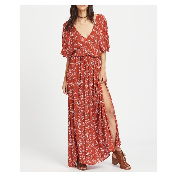 Short Orange Maxi Dress